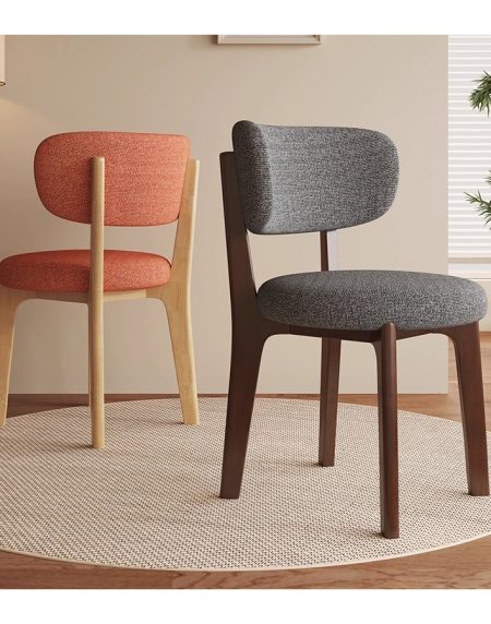 Ghế Ăn Gỗ Tự Nhiên Có Đệm Mây Hiện Đại