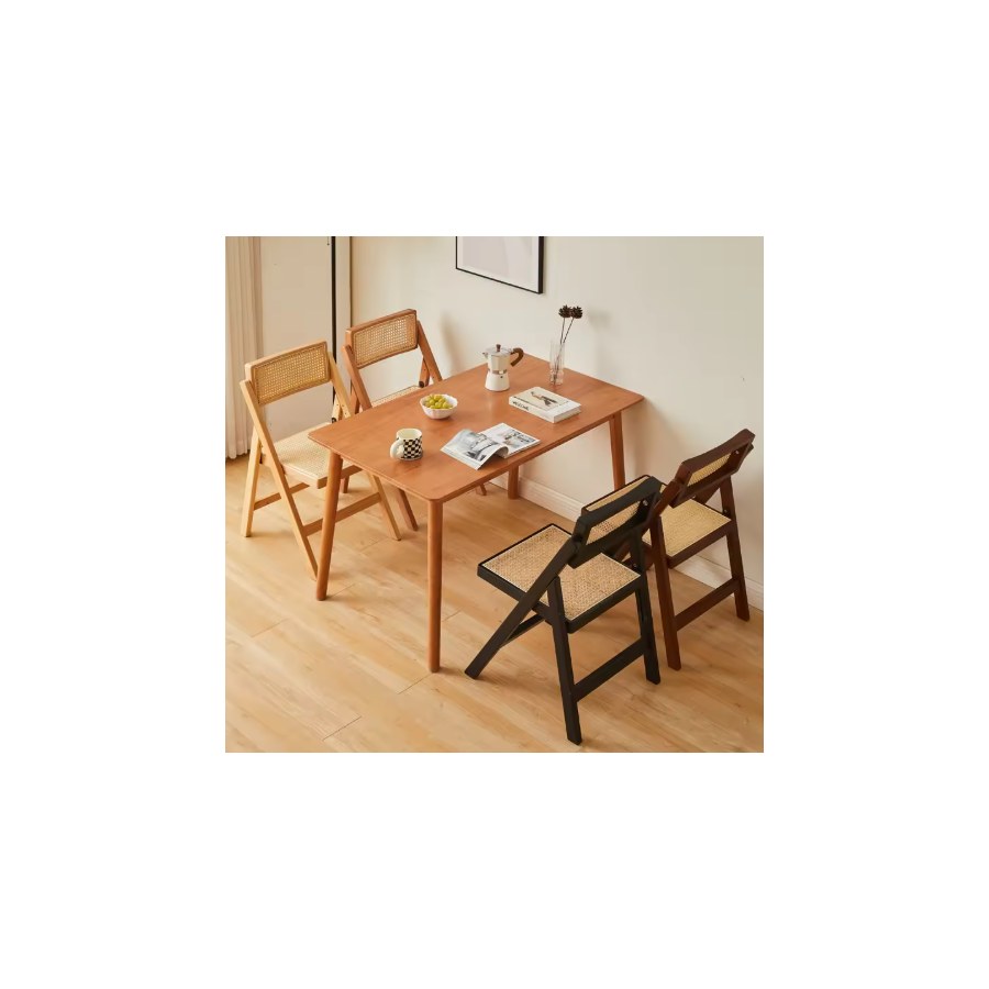 Ghế Ăn Gỗ Tự Nhiên Khung Mây Gấp Thông Minh Ghế Ăn Gỗ Tự Nhiên Khung Mây Gấp Thông Minh