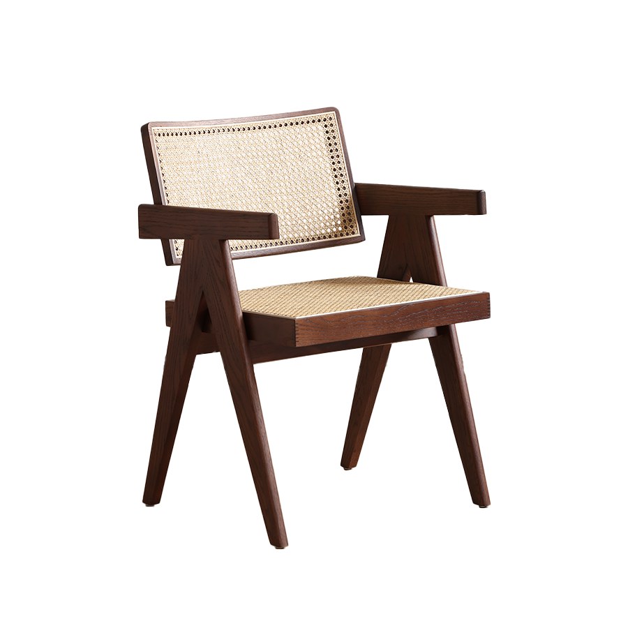 Ghế Ăn Gỗ Tự Nhiên Mây Rattan Phong Cách Tối Giản Ghế Ăn Gỗ Tự Nhiên Mây Rattan Phong Cách Tối Giản