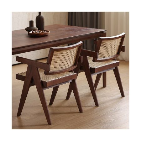 Ghế Ăn Gỗ Tự Nhiên Mây Rattan Phong Cách Tối Giản Ghế Ăn Gỗ Tự Nhiên Mây Rattan Phong Cách Tối Giản
