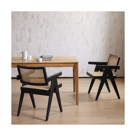 Ghế Ăn Gỗ Tự Nhiên Mây Rattan Phong Cách Tối Giản Ghế Ăn Gỗ Tự Nhiên Mây Rattan Phong Cách Tối Giản