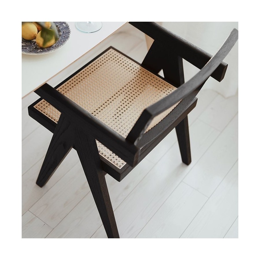Ghế Ăn Gỗ Tự Nhiên Mây Rattan Phong Cách Tối Giản Ghế Ăn Gỗ Tự Nhiên Mây Rattan Phong Cách Tối Giản