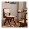 Ghế Ăn Gỗ Tự Nhiên Phong Cách Paris Retro Đan Rattan Ghế Ăn Gỗ Tự Nhiên Phong Cách Paris Retro Đan Rattan