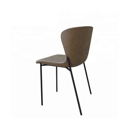 Ghế Ăn Hiện Đại Bằng Vải Cotton Có Tay Cầm Kim Loại Màu Vàng Ghế Ăn Hiện Đại Bằng Vải Cotton Có Tay Cầm Kim Loại Màu Vàng