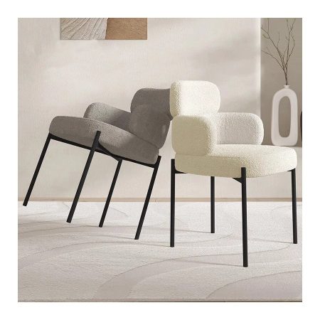 Ghế Ăn Hiện Đại Bọc Nệm Chân Kim Loại Đen Ghế Ăn Hiện Đại Bọc Nệm Chân Kim Loại Đen