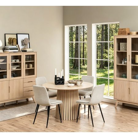 Ghế Ăn Hiện Đại Bọc Nhung Chân Kim Loại Chắc Chắn