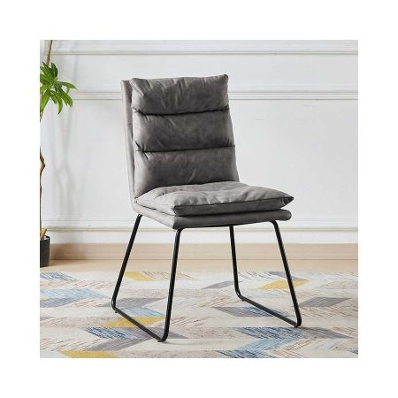 Ghế Ăn Hiện Đại Da PU Xám Đậm Thiết Kế Đệm Bọc Removable Ghế Ăn Hiện Đại Da PU Xám Đậm Thiết Kế Đệm Bọc Removable