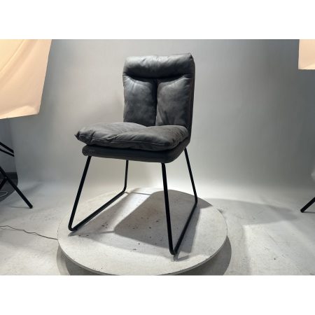 Ghế Ăn Hiện Đại Da PU Xám Đậm Thiết Kế Đệm Bọc Removable Ghế Ăn Hiện Đại Da PU Xám Đậm Thiết Kế Đệm Bọc Removable
