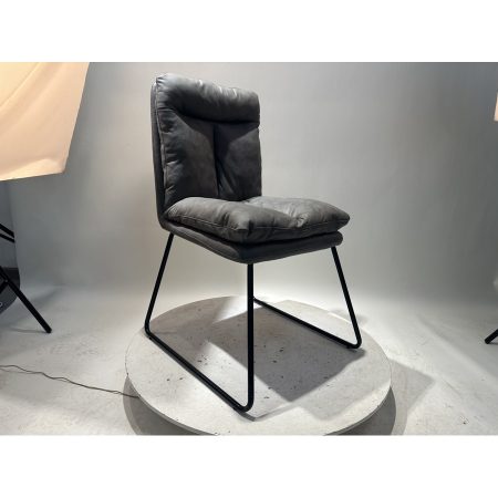 Ghế Ăn Hiện Đại Da PU Xám Đậm Thiết Kế Đệm Bọc Removable Ghế Ăn Hiện Đại Da PU Xám Đậm Thiết Kế Đệm Bọc Removable