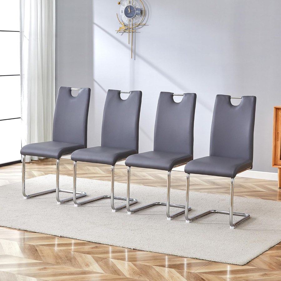 Ghế Ăn Hiện Đại Khung Kim Loại Chân Chrome Da PU Ghế Ăn Hiện Đại Khung Kim Loại Chân Chrome Da PU
