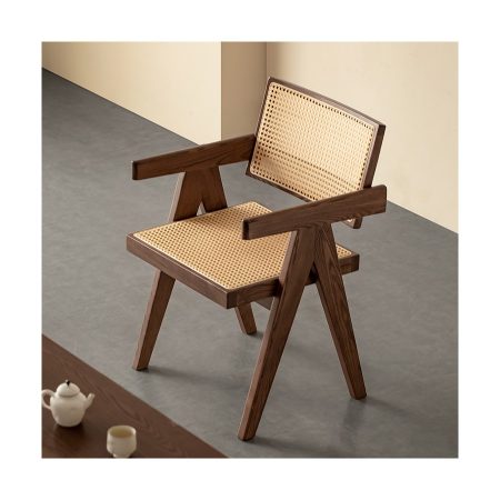 Ghế Ăn Rattan Chất Liệu Gỗ Tối Giản Hiện Đại