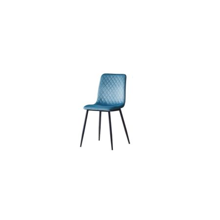 Ghế Ăn Vải Nhung Bắc Âu Chân Kim Loại Đen