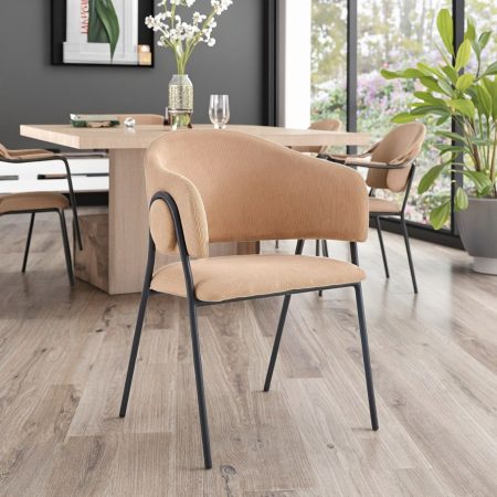 Ghế Ăn Vải Nhung Bắc Âu Khung Kim Loại Đẹp