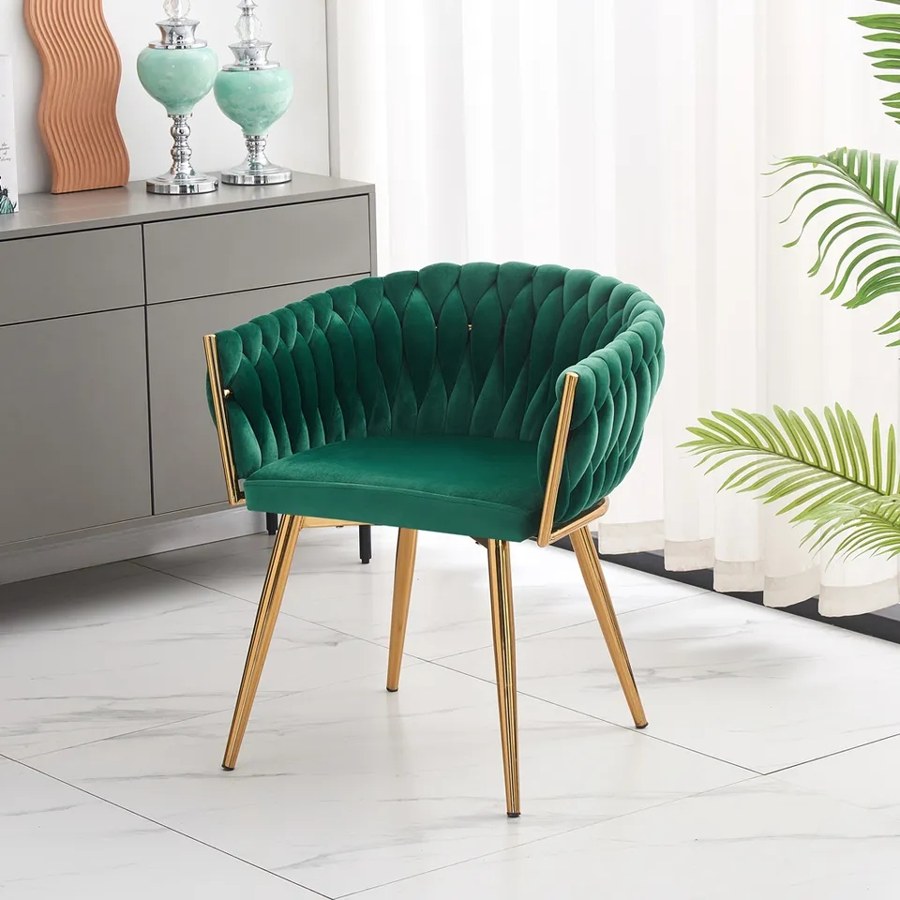 Ghế Ăn Vải Nhung Hiện Đại Chân Kim Loại Bền Vững Ghế Ăn Vải Nhung Hiện Đại Chân Kim Loại Bền Vững