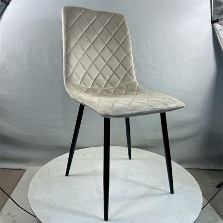 Ghế Ăn Vải Nhung Hiện Đại Có Đệm Ngồi Lưng Đen