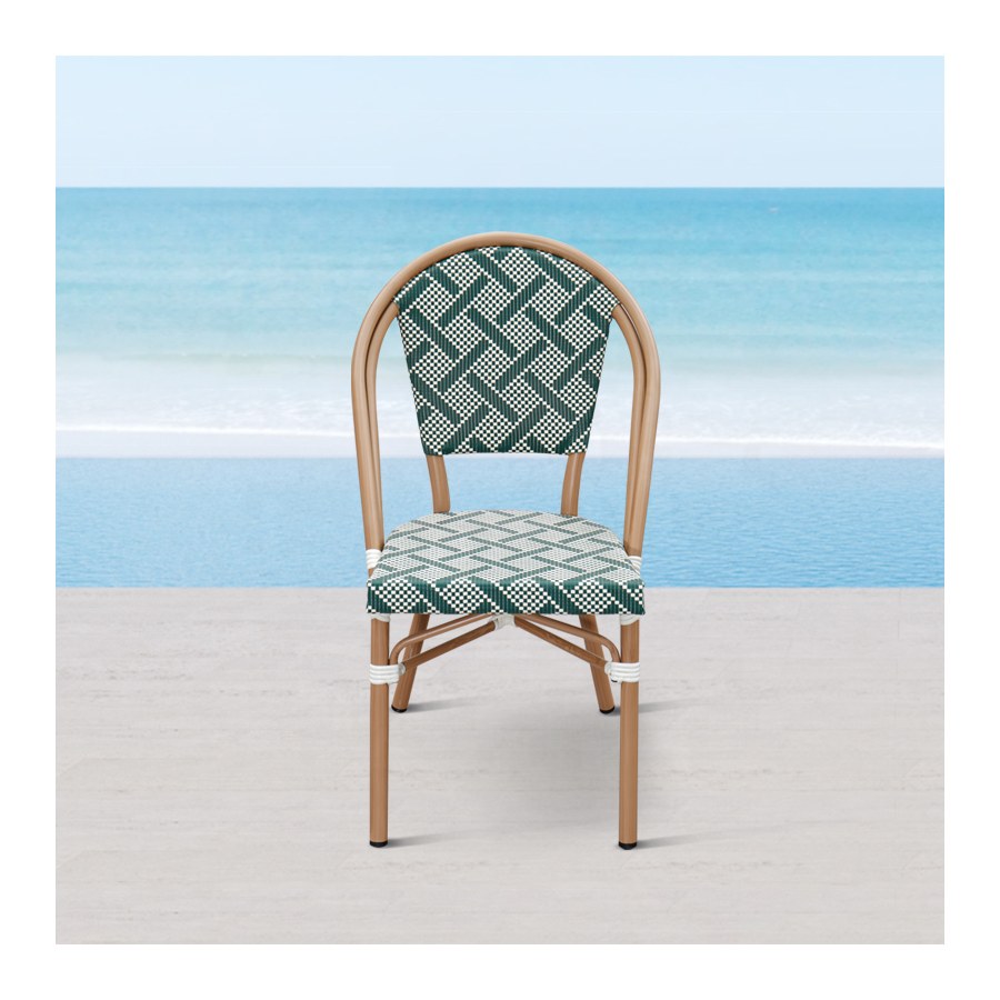 Ghế Bar Ngoài Trời Bằng Nhôm Rattan Xanh Pháp Ghế Bar Ngoài Trời Bằng Nhôm Rattan Xanh Pháp