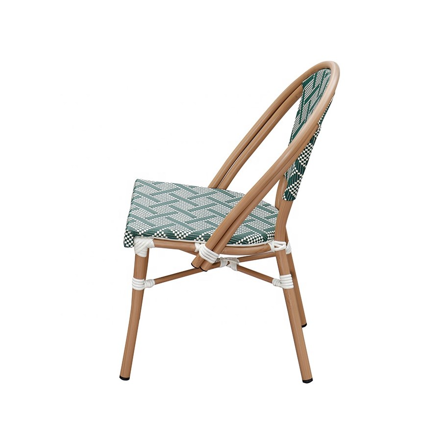 Ghế Bar Ngoài Trời Bằng Nhôm Rattan Xanh Pháp Ghế Bar Ngoài Trời Bằng Nhôm Rattan Xanh Pháp