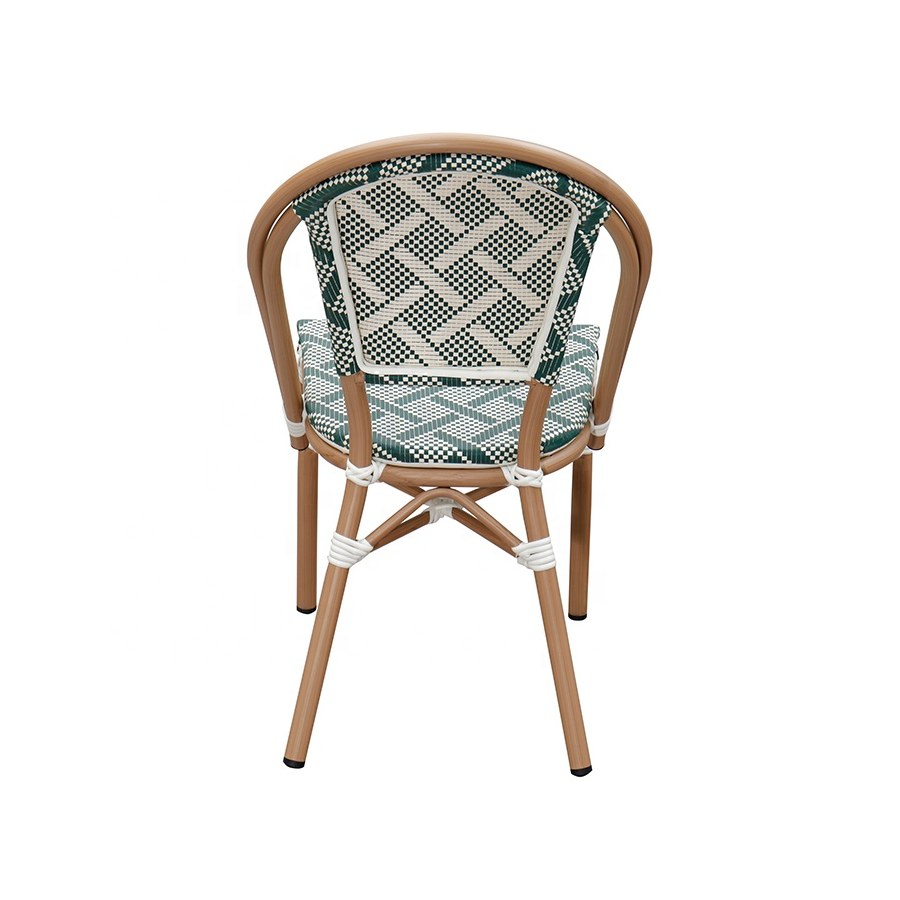 Ghế Bar Ngoài Trời Bằng Nhôm Rattan Xanh Pháp Ghế Bar Ngoài Trời Bằng Nhôm Rattan Xanh Pháp