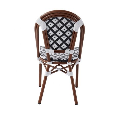 Ghế Bistro Mây Nhựa Đen Trắng Ngoài Trời Siêu Thoải Mái Ghế Bistro Mây Nhựa Đen Trắng Ngoài Trời Siêu Thoải Mái