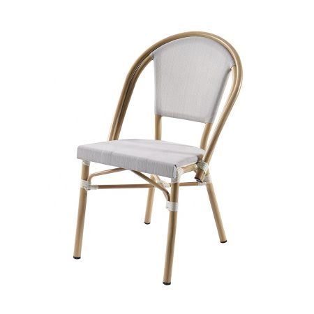 Ghế Bistro Nhôm Trắng Pháp Siêu Thoải Mái Dành Cho Ngoài Trời