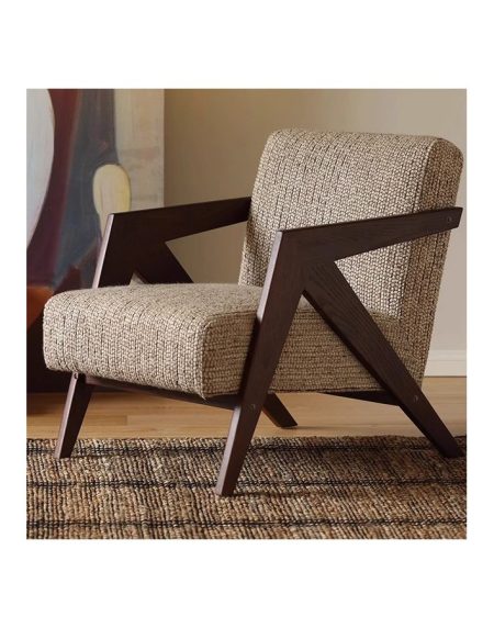 Ghế Sofa Vải Nỉ Một Chỗ Chất Liệu Gỗ Tự Nhiên Bền Bỉ