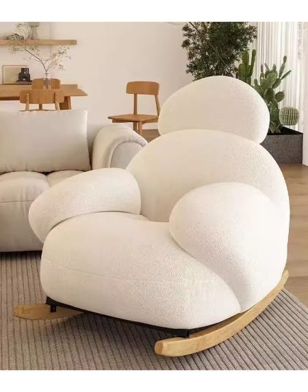 Ghế Thư Giãn Bắc Âu Gỗ Tự Nhiên Có Đệm Cho Phòng Khách