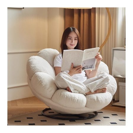 Ghế Thư Giãn Đơn Nhung Cao Cấp Có Tay Vịn Cho Phòng Khách