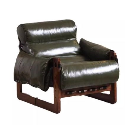 Ghế Thư Giãn Gỗ Da Nhung Hiện Đại Cho Phòng Khách