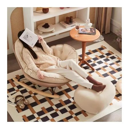 Ghế Thư Giãn Gỗ Tự Nhiên Đệm Dày Kiểu Penguin