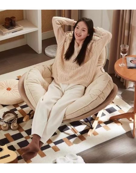 Ghế Thư Giãn Gỗ Tự Nhiên Đệm Dày Kiểu Penguin