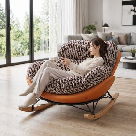 Ghế Thư Giãn Hiện Đại Gỗ Tự Nhiên Bọc Vải Cotton Ghế Thư Giãn Hiện Đại Gỗ Tự Nhiên Bọc Vải Cotton