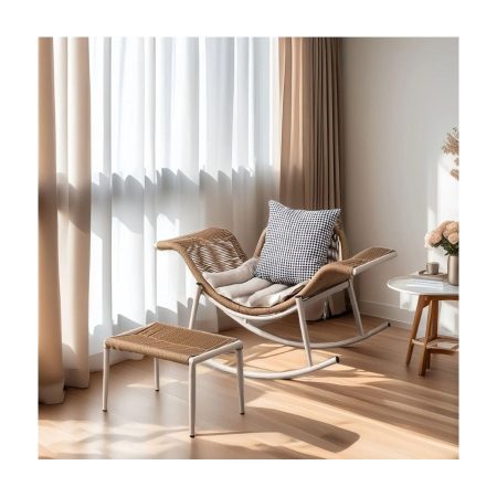 Ghế Thư Giãn Mây Người Lớn Khung Kim Loại Điều Chỉnh
