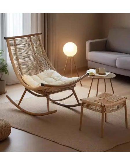 Ghế Thư Giãn Ngoài Trời Bằng Mây Nhựa Chất Liệu Vải