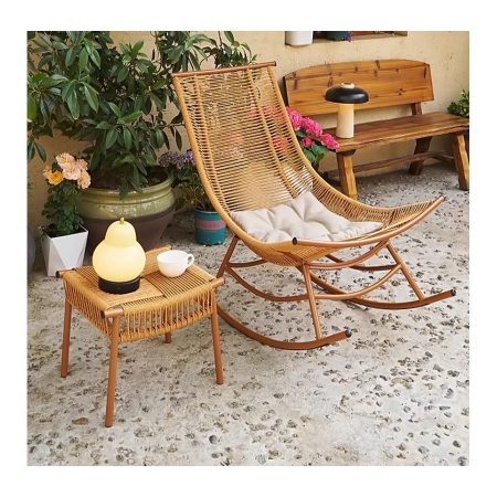 Ghế Thư Giãn Ngoài Trời Bằng Mây Nhựa Chất Liệu Vải