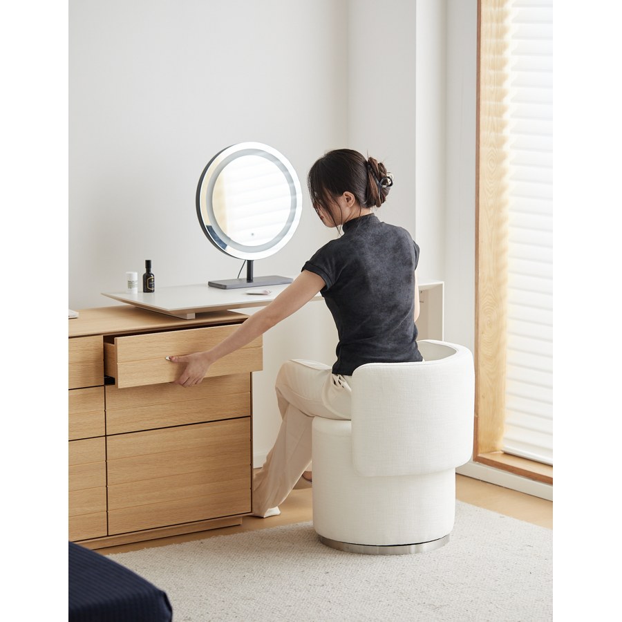 Ghế Trang Điểm Cao Cấp Vải Nghệ Thuật Có Tựa Lưng Ghế Trang Điểm Cao Cấp Vải Nghệ Thuật Có Tựa Lưng