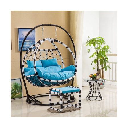 Ghế Xích Đu Mây Nhựa Hai Chỗ Ngồi Ngoài Trời