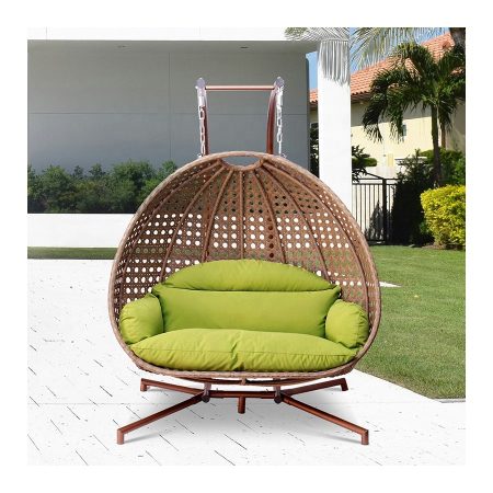 Ghế Xích Đu Mây Nhựa Hai Người Có Đế Chắc Chắn