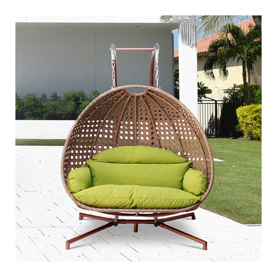 Ghế Xích Đu Mây Nhựa Hai Người Có Đế Chắc Chắn Ghế Xích Đu Mây Nhựa Hai Người Có Đế Chắc Chắn