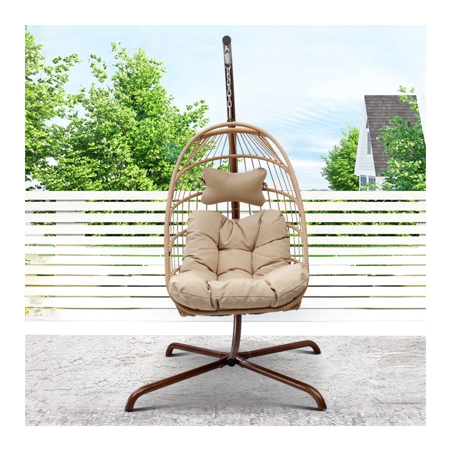 Ghế Xích Đu Mây Nhựa Ngoài Trời Có Đế Chắc Chắn Ghế Xích Đu Mây Nhựa Ngoài Trời Có Đế Chắc Chắn