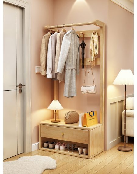 Giá Treo Quần Áo Gỗ Tự Nhiên Đa Năng Hiện Đại