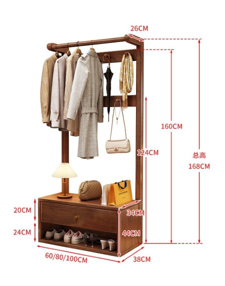 Giá Treo Quần Áo Gỗ Tự Nhiên Đa Năng Hiện Đại