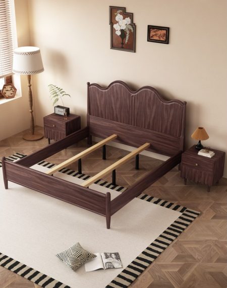 Giường Ngủ Gỗ Cao Su Chất Lượng Cao Có Ngăn Kéo