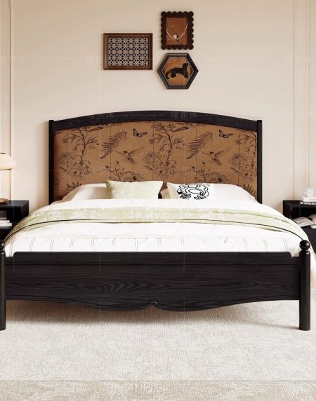 Giường Ngủ Gỗ Tự Nhiên 1.8m Cổ Điển Mới