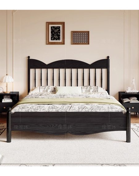 Giường Ngủ Gỗ Tự Nhiên Ash Cổ Điển 1.8m Tùy Chọn Màu Sắc Giường Ngủ Gỗ Tự Nhiên Ash Cổ Điển 1.8m Tùy Chọn Màu Sắc