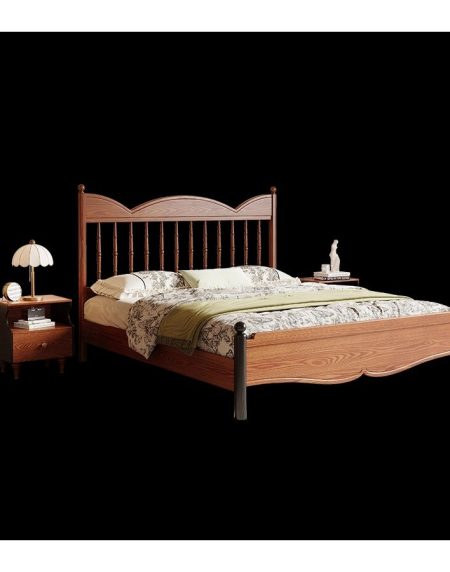 Giường Ngủ Gỗ Tự Nhiên Ash Cổ Điển 1.8m Tùy Chọn Màu Sắc Giường Ngủ Gỗ Tự Nhiên Ash Cổ Điển 1.8m Tùy Chọn Màu Sắc