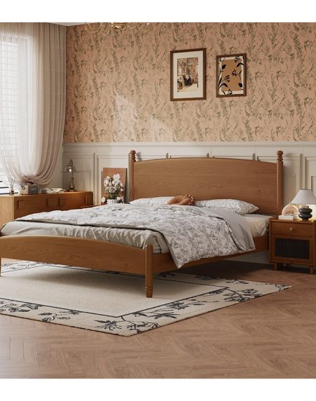 Giường Ngủ Gỗ Tự Nhiên Thiết Kế Tối Giản Kích Thước King Size