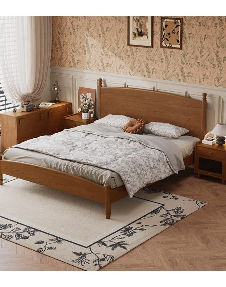 Giường Ngủ Gỗ Tự Nhiên Thiết Kế Tối Giản Kích Thước King Size