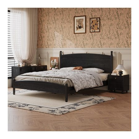 Giường Ngủ Gỗ Tự Nhiên Thiết Kế Tối Giản Kích Thước King Size