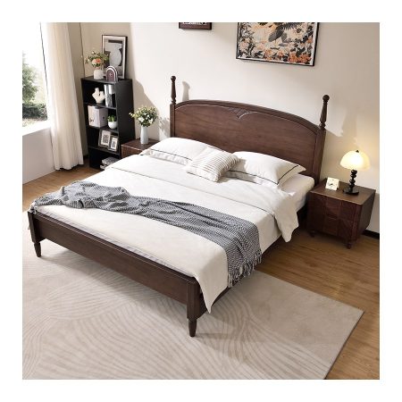 Giường Ngủ King Size Gỗ Cao Su Chất Lượng Cao Thiết Kế Tối Giản
