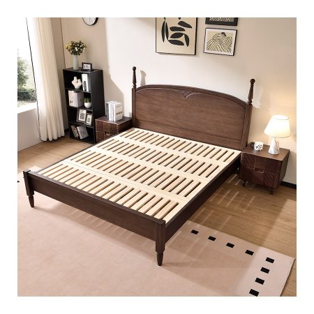 Giường Ngủ King Size Gỗ Cao Su Chất Lượng Cao Thiết Kế Tối Giản